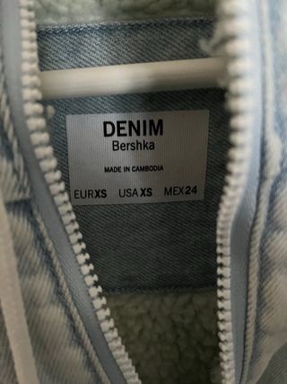 Cazadora denim mujer azul