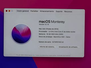 Mac mini Apple Plata