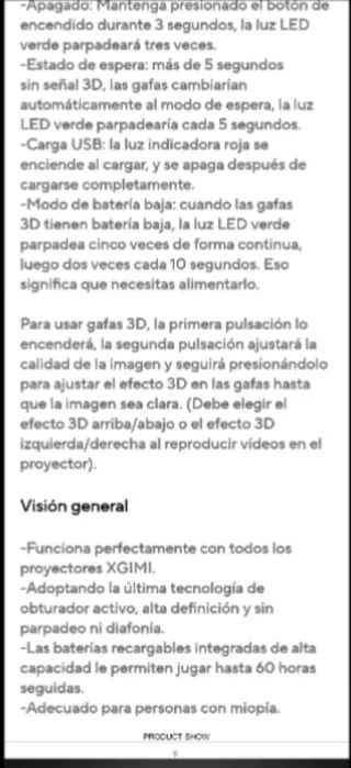 TRES Gafas 3D XGIMI Obturador Activo Recargables