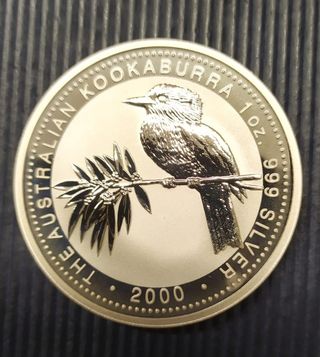 Australia -Kookaburra argento PROOF -anno 2000