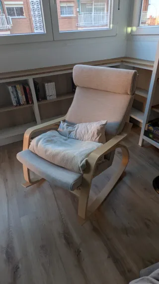 Mecedora IKEA POÄNG Roble Blanco