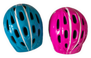 2 Capacetes Criança Azul e Rosa