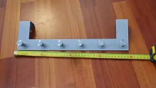 Colgador de puerta metálico con 6 ganchos