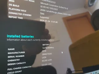 Surface Pro 8 i7-1185G7 16GB 512GB Batt 100%