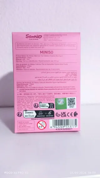 Figura My Melody Caja Ciega Miniso