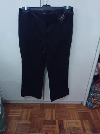 Pantalón Cortefiel terciopelo negro