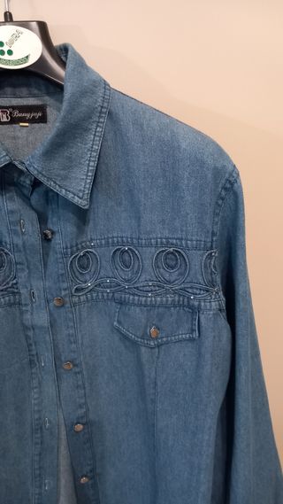 Camicia denim donna Bangyiji XL