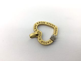 colgante oro 18k con piedra con circonita