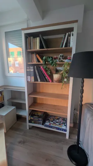 Librería HEMNES IKEA Blanco/Marrón Claro