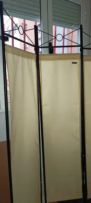 Biombo Deuba Lucca Beige/Negro 180x163