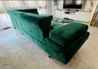 Sofá modular verde como nuevo