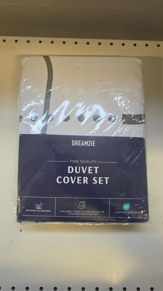 Copripiumino Singolo Dreamzie Grigio/Bianco FD117