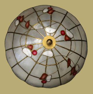 Plafoniera artigianale madreperla molto rara.