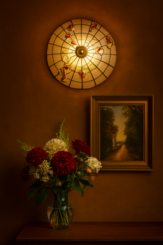 Plafoniera artigianale madreperla molto rara.