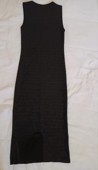 Vestido largo Pimkie brillos plateados Talla M