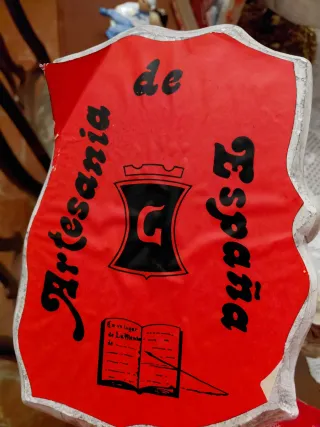 Figura Don Quijote con cenicero y portalápices