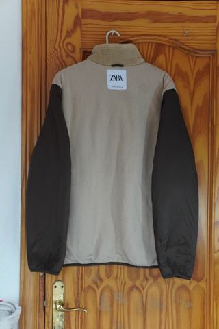 Chaqueta Zara Borreguillo Beige Talla S nuevo