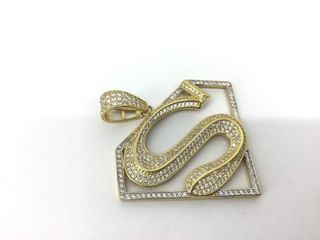 colgante oro 18k con piedra con circonita