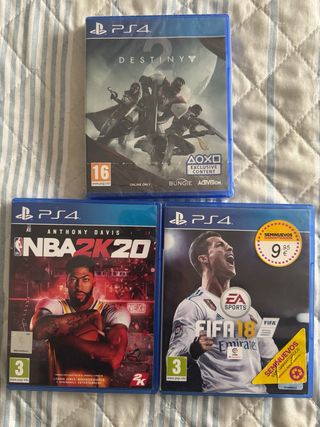 Juegos PS4: Destiny, NBA 2K20, FIFA 18