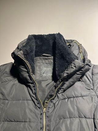 Abrigo acolchado Zara negro mujer