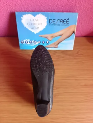 Zapatos Desireé Piel Negros Talla 41