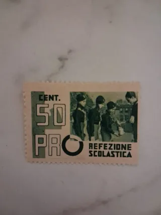 2 Francobolli Regno Italia 1938 Pro Refezione Scol