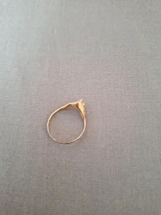 Anillo  talla 16 bañado en oro