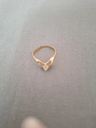 Anillo  talla 16 bañado en oro