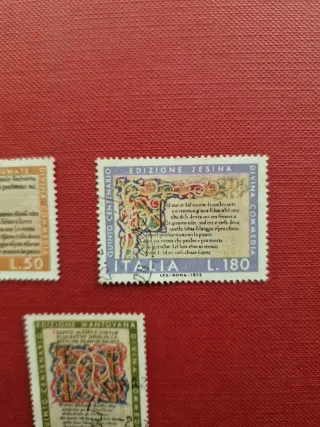 Set 3 francobolli Italia Divina Commedia
