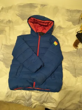 Chaqueta abrigo niño azul y rojo