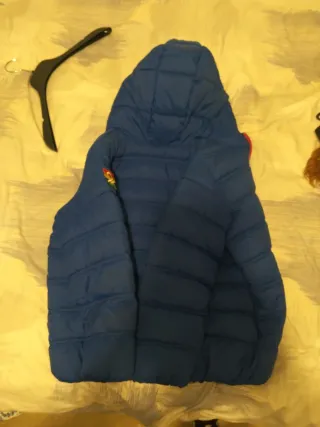 Chaqueta abrigo niño azul y rojo