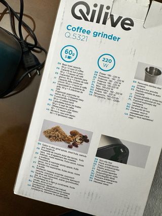 Molinillo de Café Qilive Plata/Transparente