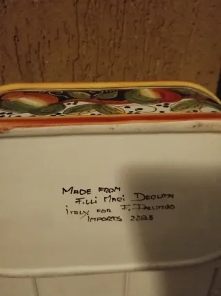 Fioriera in ceramica Deruta decorata