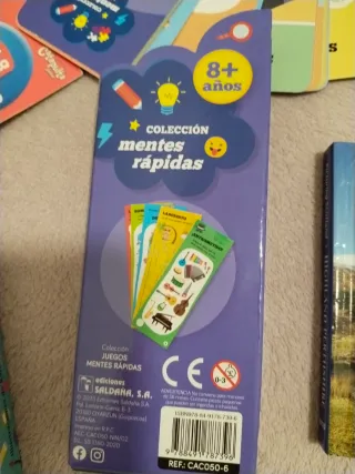 Lote juegos 7-8 años: lotería, libro, cartas