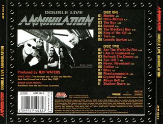 Annihilator – Double Live Annihilation 2 CD 2003