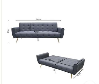 Sofá Cama Negro Terciopelo - Envio gratis