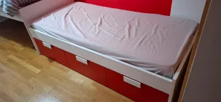 Cama nido duo 90x190 con 3 cajones Medidas 96x206