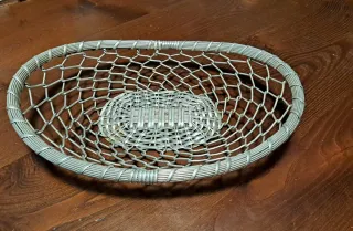 Cestino in metallo argentato