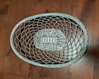 Cestino in metallo argentato