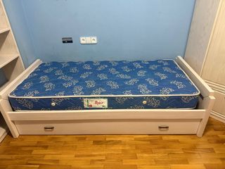 Cama nido con 2 colchones y cajón