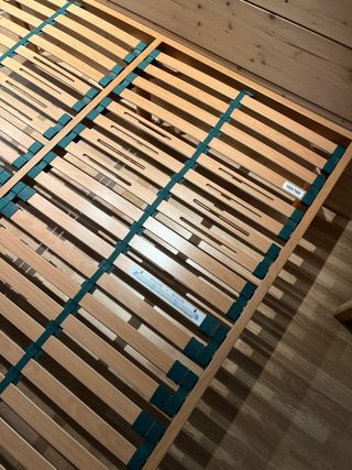 Estructura cama doble con somier. Regalo colchon.