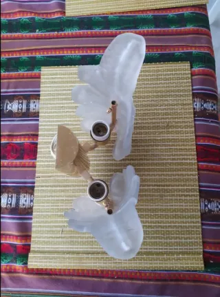 Applique in cristallo di Murano e metallo dorato