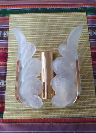 Applique in cristallo di Murano e metallo dorato