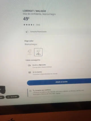 Silla de oficina IKEA Malskar