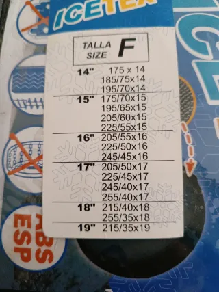 Fundas textiles para nieve ICETEX Talla F