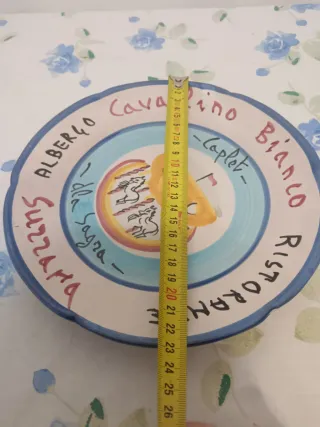 Piatto Ceramica Vietri Ristorante Del Buon Ricordo