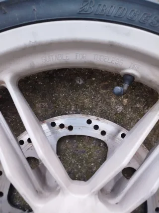 Rueda Delantera Yamaha TZR 50,eje y disco