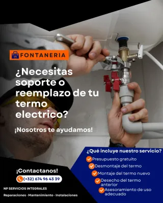 Servicio profesional de cambio de termo eléctrico