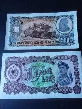 Billetes de Albania de 1957.SC