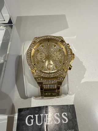 Reloj Guess original cristales Swarovski – Dorado